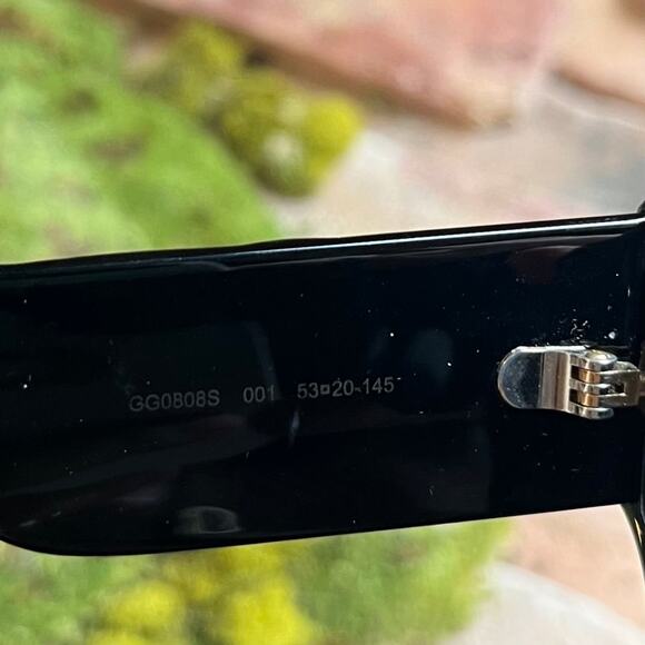 Gucci GG0808S 001 Marmont Black Round Cat Eye Acetate Sunglasses - Picture 8 of 11